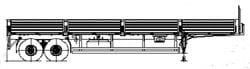 Forbhreathnú gairid, tuairisc. Semitrailer flatbed NEFAZ 9334-0000020-16