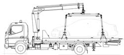 Breve panoramica, descrizzione. Camion di rimorchio Chaika-Service 4784NL nantu à u chassis Mitsubishi Fuso FE85D