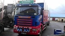 Short review, description. Timber trucks Scania R580 (timber truck)