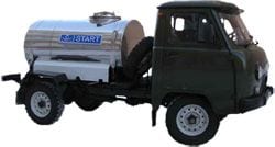 Breve visión xeral, descrición. Camións cisterna de leite, tanques de comida Start 36182 (ATsPT-1,0)