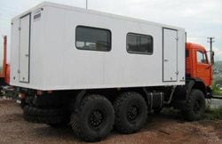 Brève revue, description. Ateliers mobiles (véhicules de réparation d'urgence) UZST PARM sur le châssis Kamaz 5350-3029-42 Sp