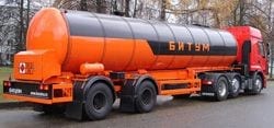 Kurzer Rückblick, Beschreibung. Bitumen-Sattelauflieger (Ölträger) von Betzem BTsM-96042