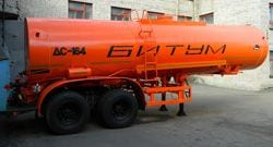 Famintinana fohy, famaritana. Bitumen semi-trailer (solika tanky) Kurgandormash DS-164