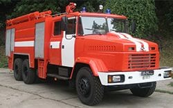Krótki przegląd, opis. Wozy strażackie Pozhmashin AC-40 (65053) -261