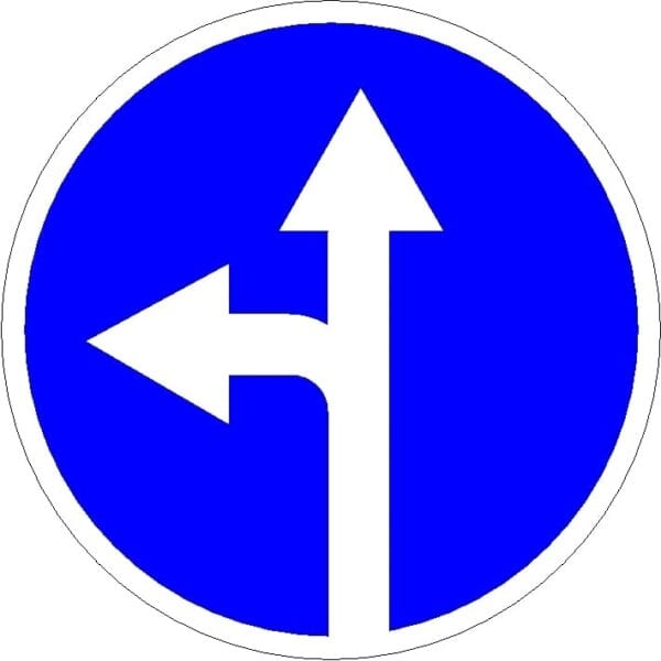 Znak 4.1.5. Vozite ravno naprijed ili lijevo