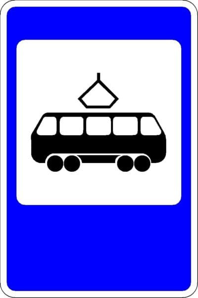 Zeichen 5.17. Straßenbahnhaltestelle
