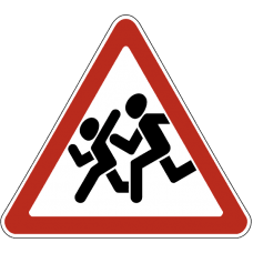 Zeichen 1.23. Kinder - Zeichen der Verkehrsregeln der Russischen Föderation
