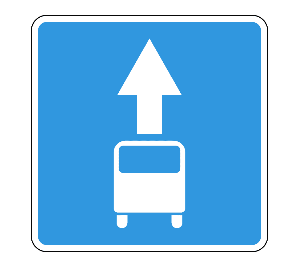 Signo 5.14. Carril para vehículos de ruta