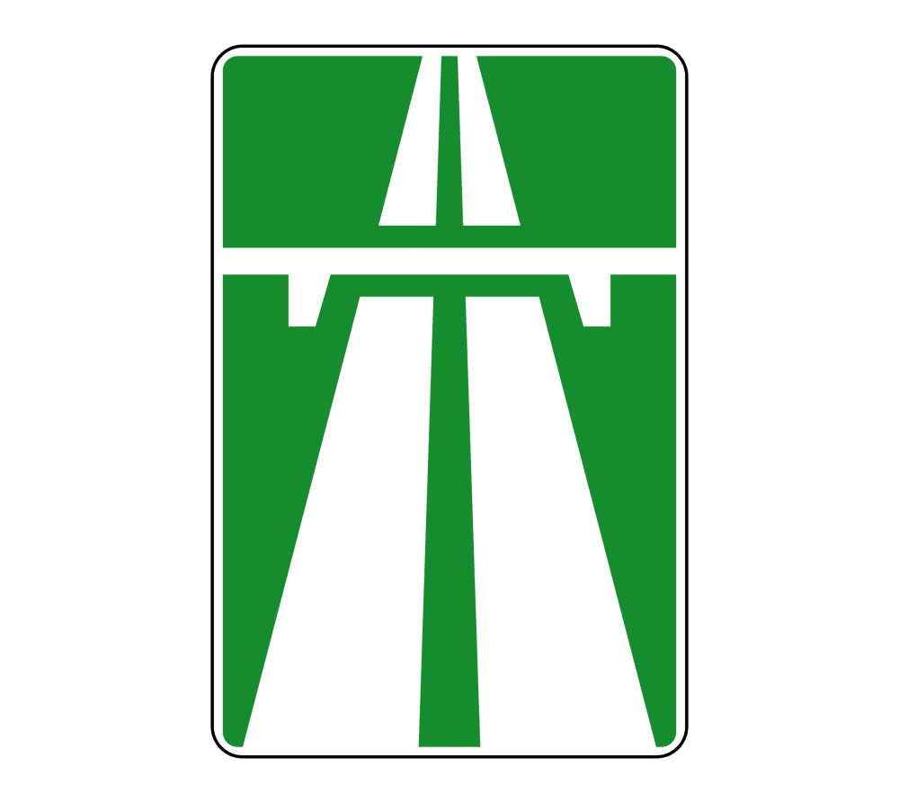 Signe 5.1. Autopista - Senyals de les normes de trànsit de la Federació Russa