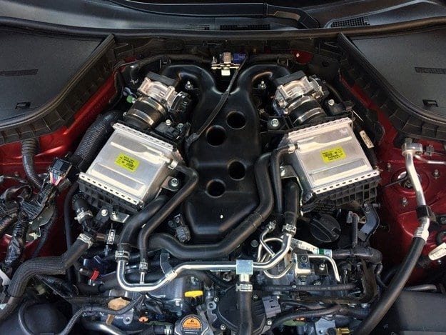 Anatomiya ajotinê ya motorek teknolojîya bilind ceribandin: Infiniti V6 Twin Turbo