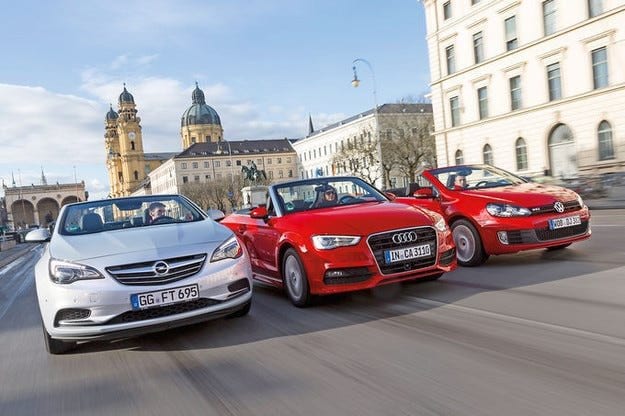 Test Drive Audi A3 Cabrio Opel Cascada Vw Golf Cabrio Open Season Avtotachki