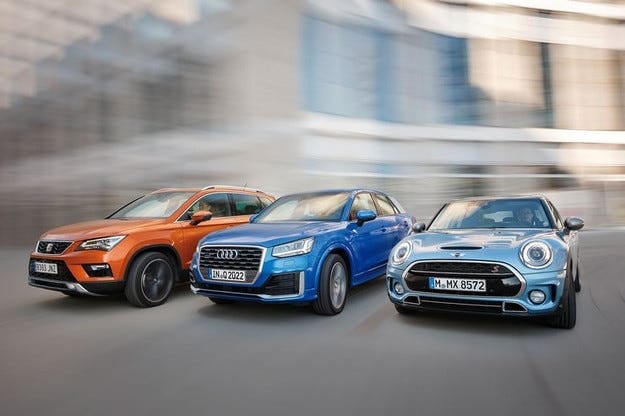 Bandomasis važiavimas Audi Q2, Mini Clubman ir Seat Ateca: tarp visureigio ir universalo