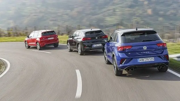 Тест драйв BMW X2 M35i, Cupra Ateca, VW T-Roc R: Веселая компания