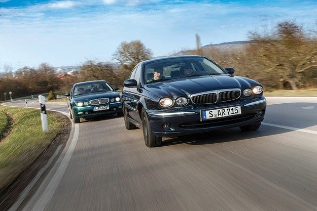 Teko ea koloi ea Jaguar X-Type 2.5 V6 le Rover 75 2.0 V6: sehlopha sa mahareng sa Brithani