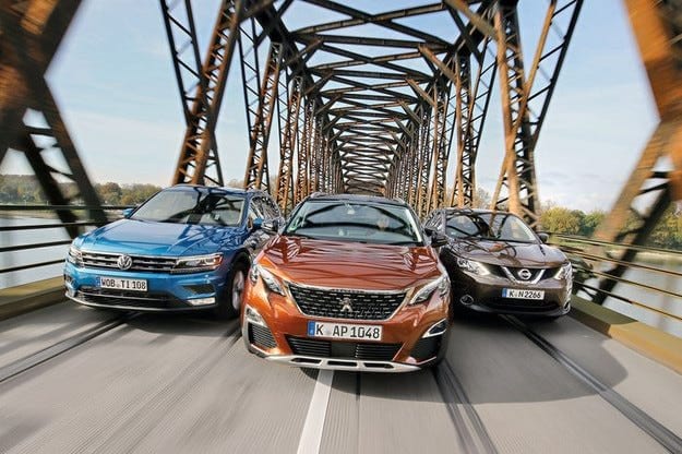 Test drive Nissan Qashqai, Peugeot 3008 և VW Tiguan:
