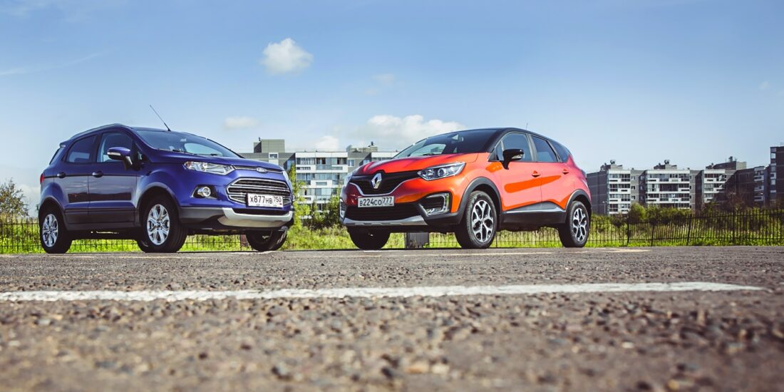 Testfueren Renault Kaptur géint Ford EcoSport