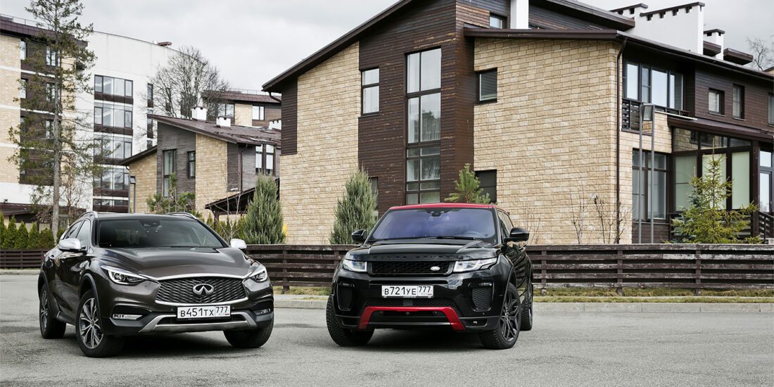 Testkjør Range Rover Evoque vs Infiniti QX30