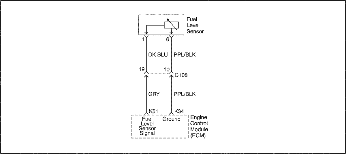 P0462 Низкий вход цепи датчика уровня топлива