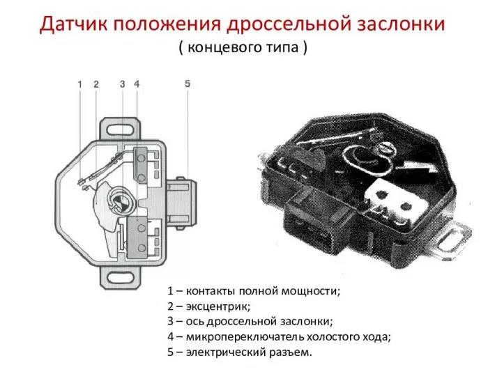 Распиновка датчика положения дроссельной заслонки