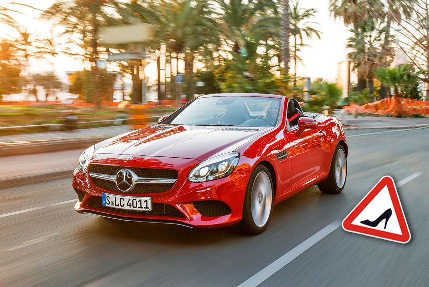 Testfahrt Mercedes-Benz SLC: kleng a witzeg