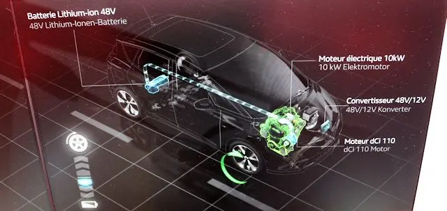 Работа гибридной системы Renault