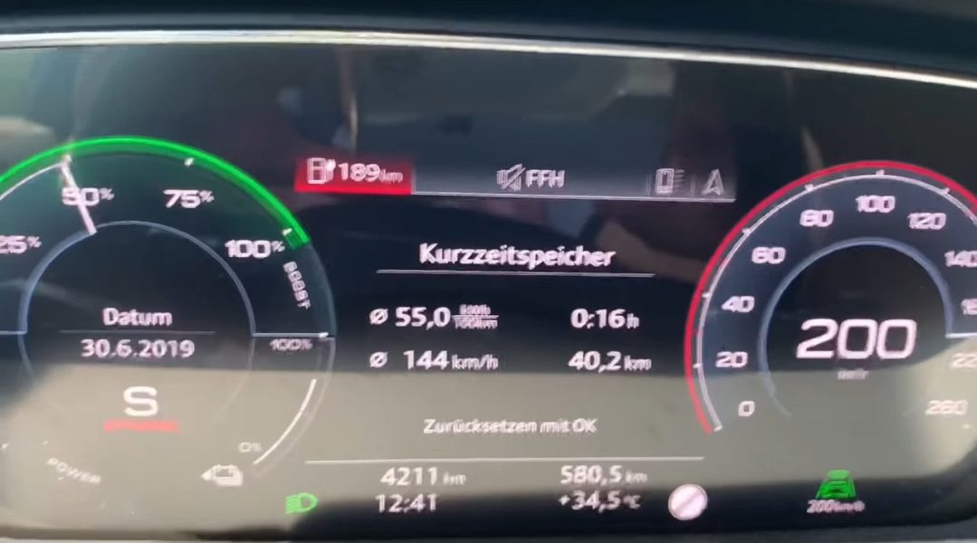 Каков реальный запас хода Audi e-tron на шоссе при 200 км / ч? Тест: 173-175 км [ВИДЕО] • АВТОМОБИЛИ