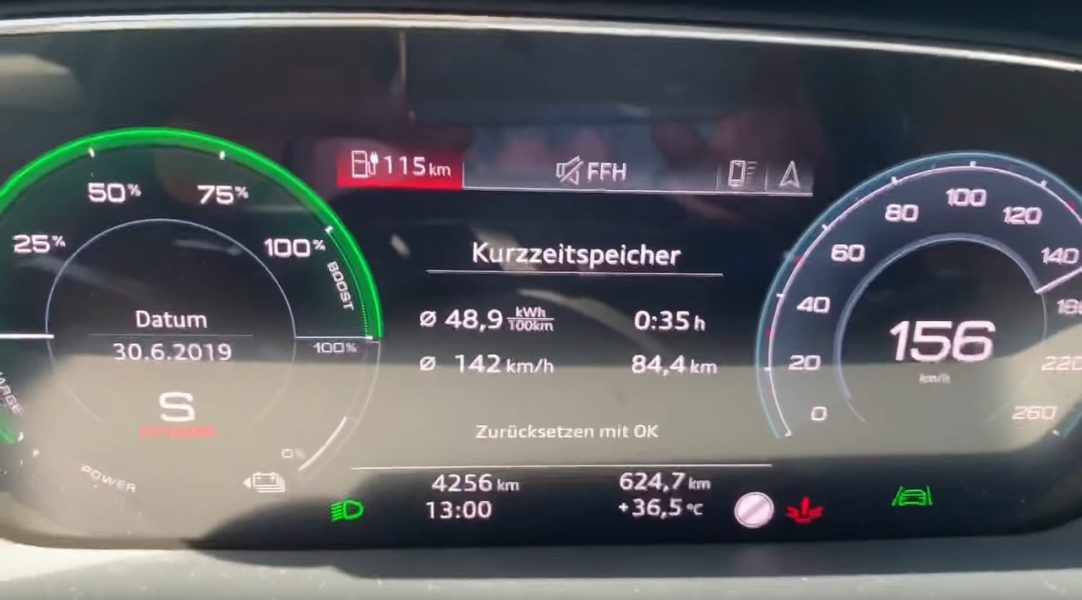 Каков реальный запас хода Audi e-tron на шоссе при 200 км / ч? Тест: 173-175 км [ВИДЕО] • АВТОМОБИЛИ