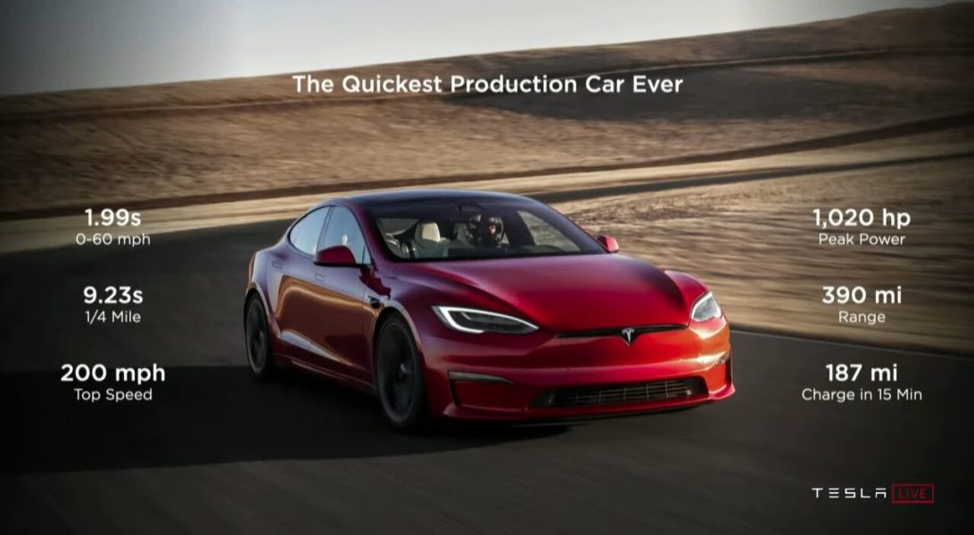 MotorTrend: Tesla Model S Plaid &#8211; лучший Tesla на свете. Разгон за 1,98 секунды, аккумулятор 100 кВтч