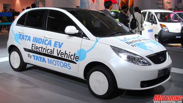 Tata Indica Vista EV op de Thailand Auto Show