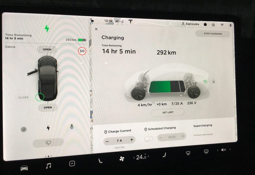 Tesla Model 3 нагревается, т.е. интенсивность увеличивается и уменьшается при подключении к зарядке [Reader]