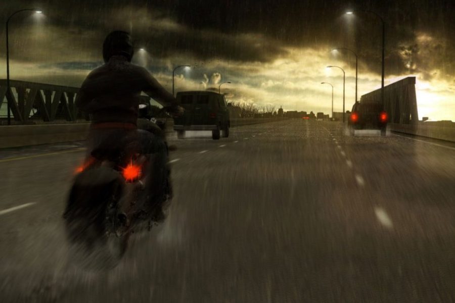 Ты, твой мотоцикл, ночью &#8230; и дождь