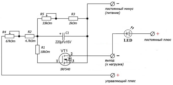 Плавное включение приборки ваз 2110