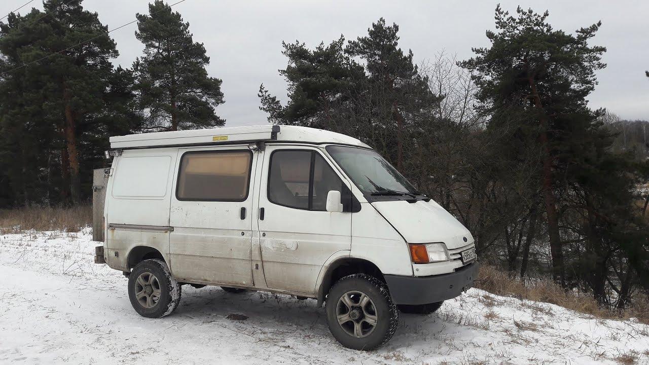 Ford Transit. Now with front-wheel drive L5 chassis and two types of sleeper cabs (video)
