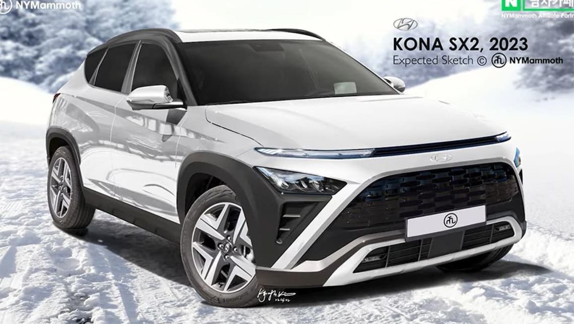 Hyundai Kona 2023 года приобретает форму, поскольку последний рендер показывает возможное направление дизайна более крупного Mazda CX-30, Mitsubishi ASX, маленького внедорожника Nissan Qashqai.