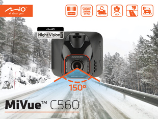 Мио МиВью С560. Новый видеорегистратор с 7 уровнями яркости изображения