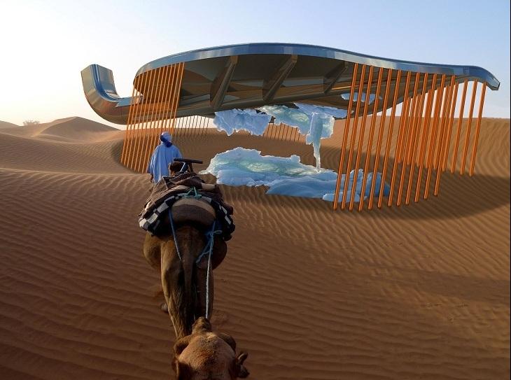 Сонечны ледавік у пустыні