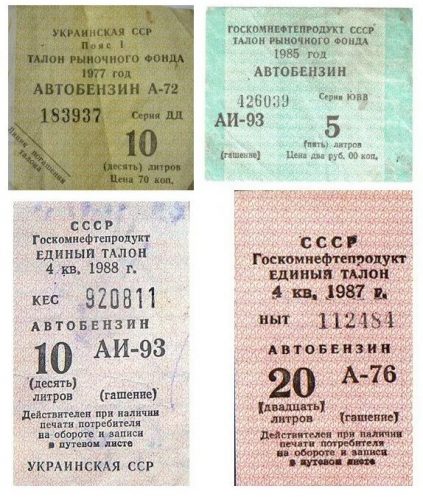 Quais marcas de gasolina estavam na URSS?