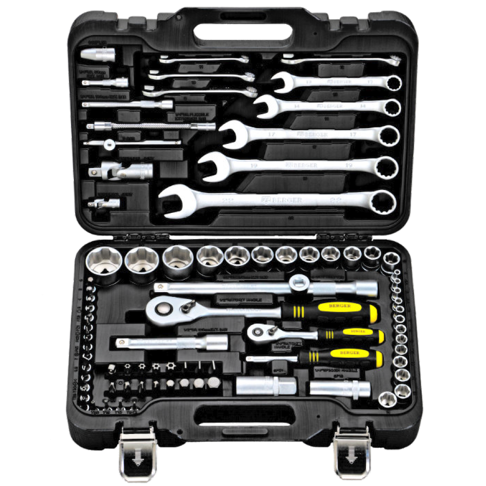 ТОП-8 наборов инструментов для авто в чемодане «Бергер»