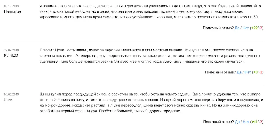 Виды зимних шин «КАМА»: плюсы и минусы, отзывы владельцев