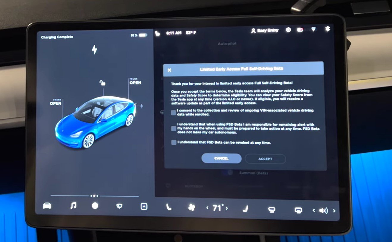Versiunea beta a „condusului complet autonom” a Tesla este aici și pare intimidantă