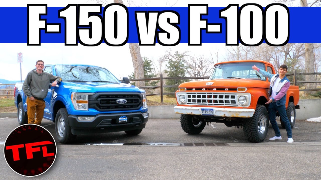 Ford F-150 2021 против Ford F-100 1965, как эволюционировал звездный пикап Ford?