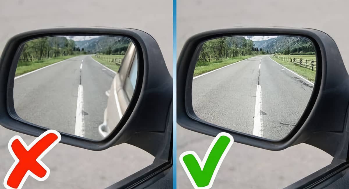 Como axustar correctamente os espellos do coche