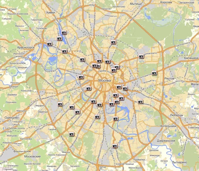 Камеры ГИБДД в Москве &#8212; расположение и информация о них