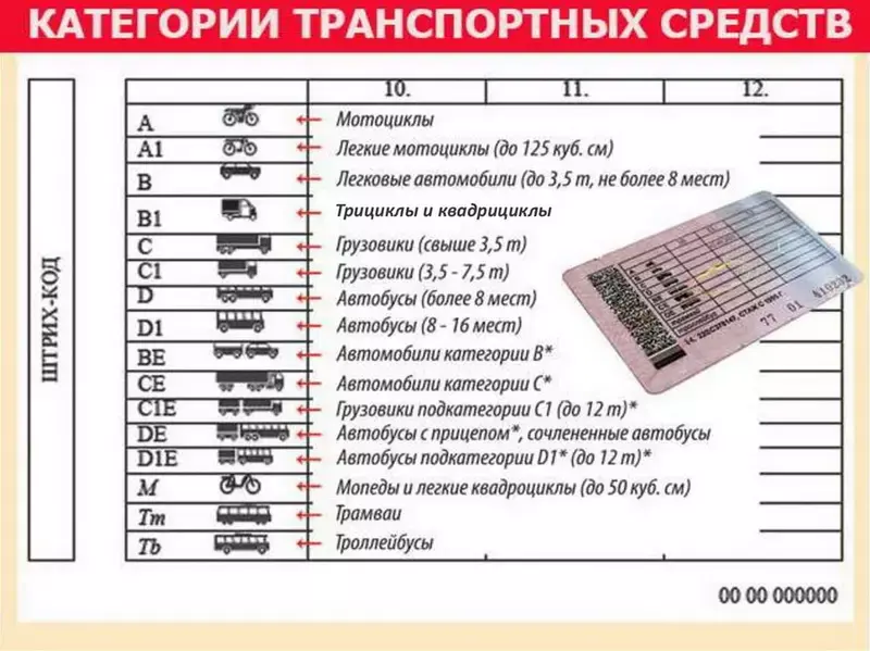 Pag-decipher sa mga kategorya ng mga lisensya sa pagmamaneho sa Russia