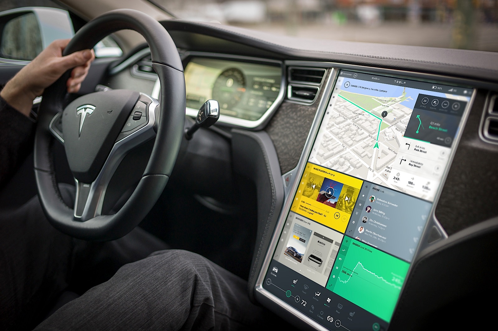 Tesla arbeitet bereits daran, Apple und Amazon Music in seine Fahrzeuge zu integrieren.