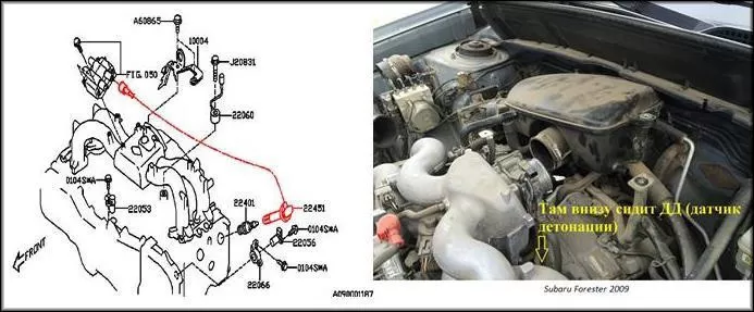 Датчик детонации Subaru Forester