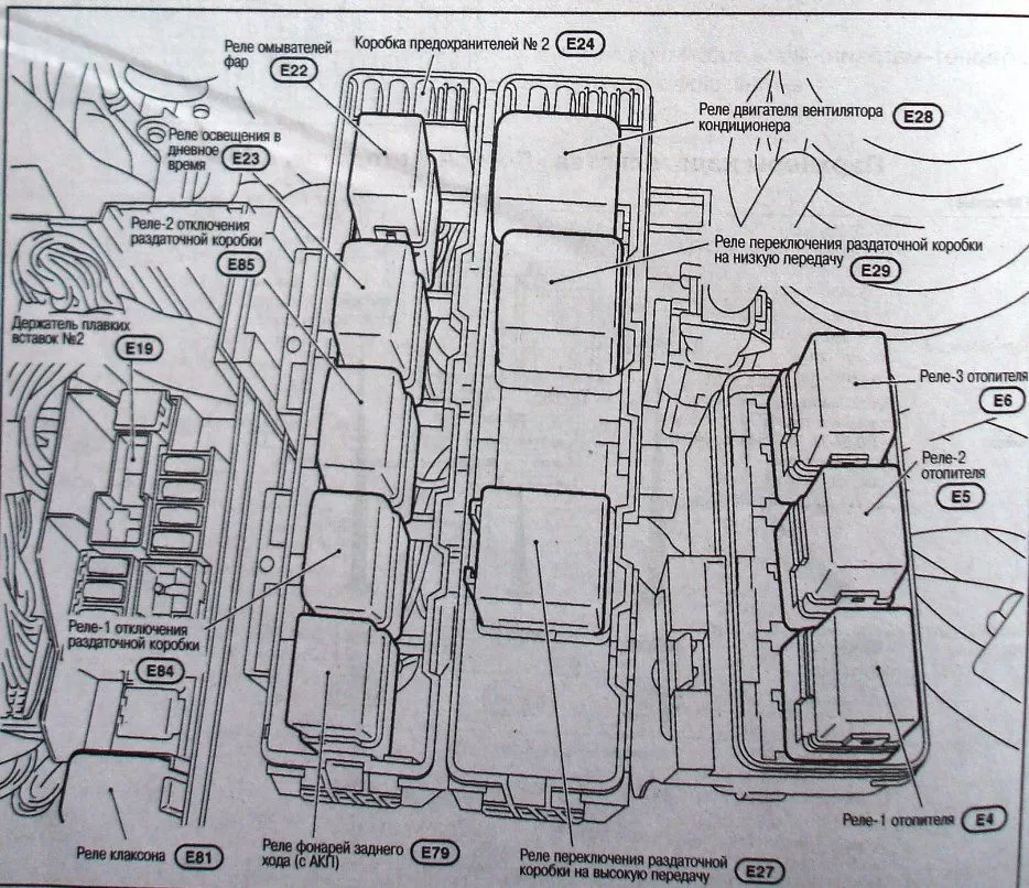 Предохранители и реле Nissan Pathfinder