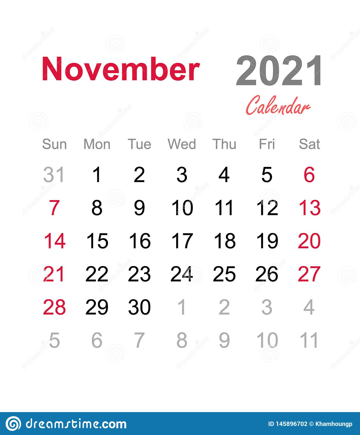 Страница календаря: 5–11 ноября.