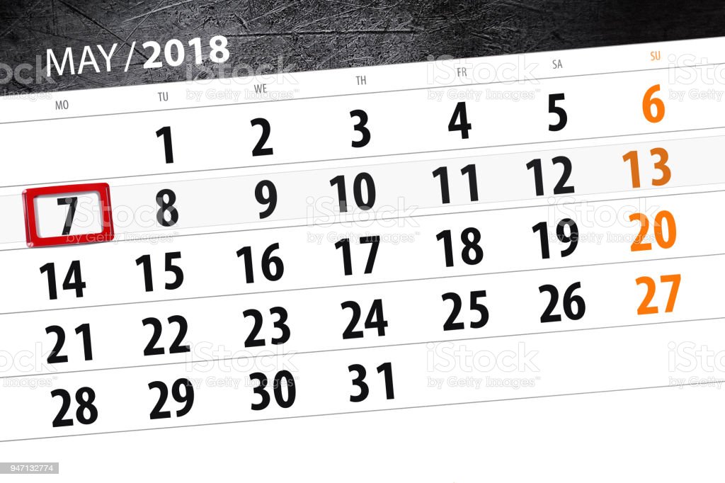 Страница календаря: 7–13 мая