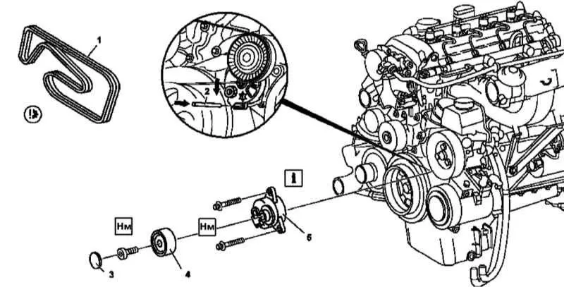 Замена ремня генератора на Мерседес M-Class I
